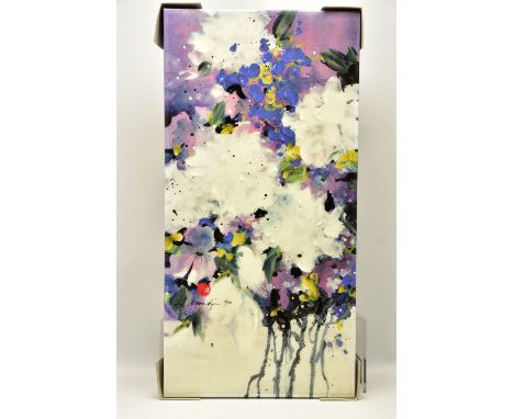 DANIELLE O'CONNOR AKIYAMA (CANADA 1957) 'POSTERITY I', a signed limited edition box canvas print depicting blossoms, 46/195 w