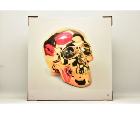 RORY HANCOCK (WALES 1987) 'LOVE ME FOREVER', a boxed signed limited edition box canvas print of a skull, 42/95 with certifica