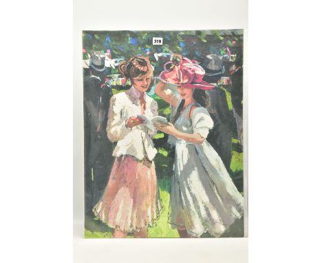 SHERREE VALENTINE DAINES (BRITISH 1959) 'ROYAL ASCOT LADIES DAY II', a signed limited edition print depicting female figures 