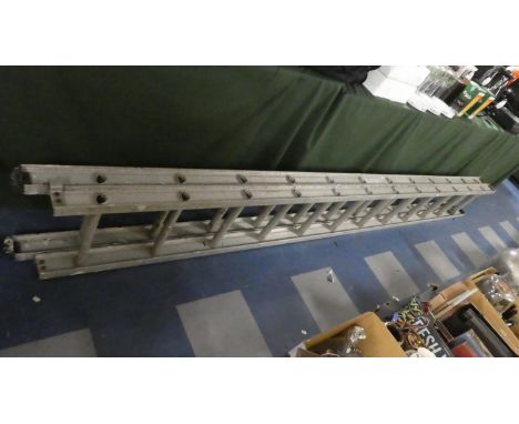 An Aluminium Extending Ladder 