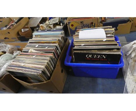 A Collection of Two Boxes Containing 230 Vinyl LP and Singles to Include Rock, Pop, Funk, Soul, Jazz, Rock and Roll to Includ