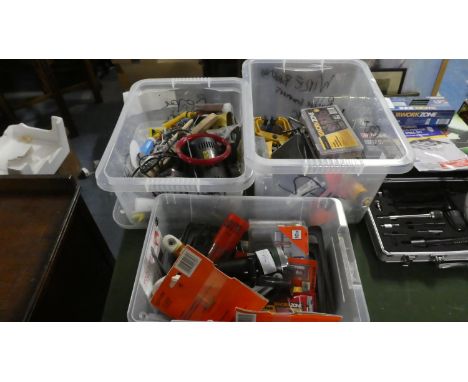 Three Boxes of Tools and Fixings 