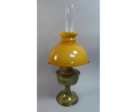 A Vintage Aladdin Oil Lamp with Opaque Glass Shade 