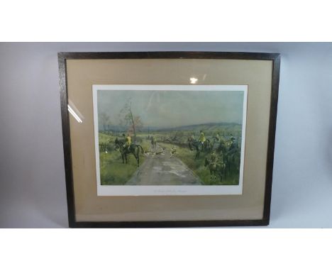 A Framed Lionel Edwards Print, The South Notts Fox Hounds, 49cm wide 