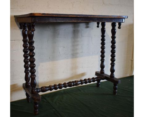 A Late Victorian Inlaid Rectangular Topped Games Table with Chess Board Top, 78cm Wide 
