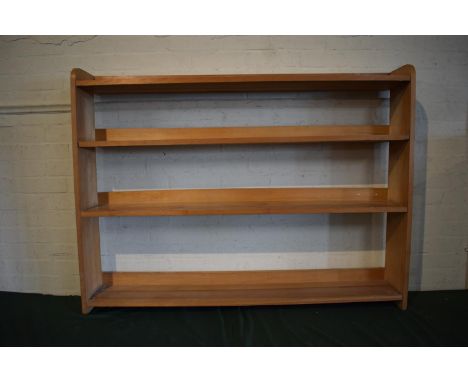A Four Shelf Galleried Open Bookcase, 132cm Wide and a similar smaller example 