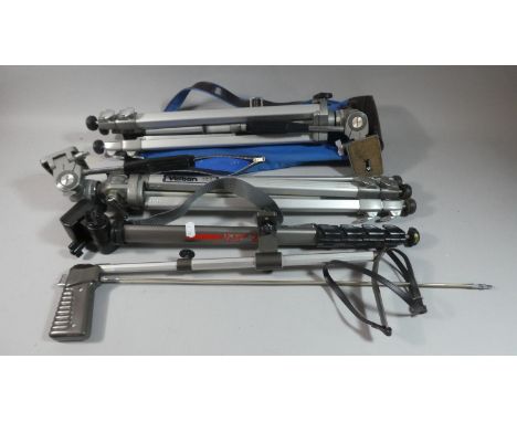 Two Velbon Camera Tripods, Camera Gun, Cobra Monopod etc 