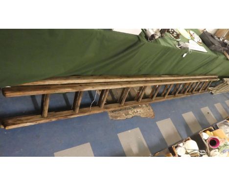 An Extending Wooden Ladder 