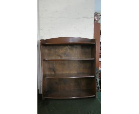 A Mid 20th Century Four Shelf Galleried Bookcase, 76cm Wide 