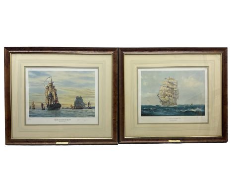 Terence Storey (British 1923-2018): 'The Lawhill' and Mark Richard Myers (American 1945-): 'HMS Resolution', pair limited edi