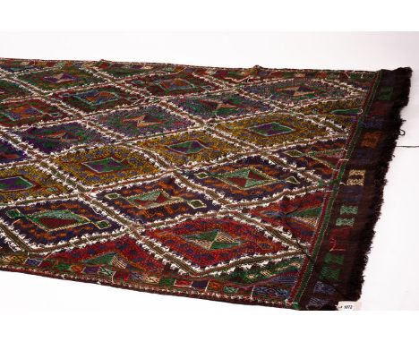 A Moroccan wool tile pattern rug, 240 x 160cm