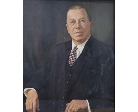 Howard Barron (1900-1991), oil on canvas, Portrait of a gentleman, signed, 74 x 62cm.