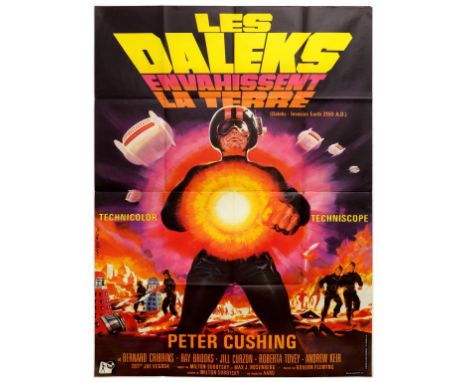 [DOCTOR WHO INTEREST FRENCH CINEMA FILM POSTER] - LES DALEKS ENVAHISSENT LA TERRE (Daleks - Invasion Earth 2150 AD), Peter Cu