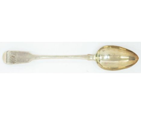 A VICTORIAN SILVER GRAVY SPOON, FIDDLE PATTERN, LONDON 1837, 3OZS 14DWTS