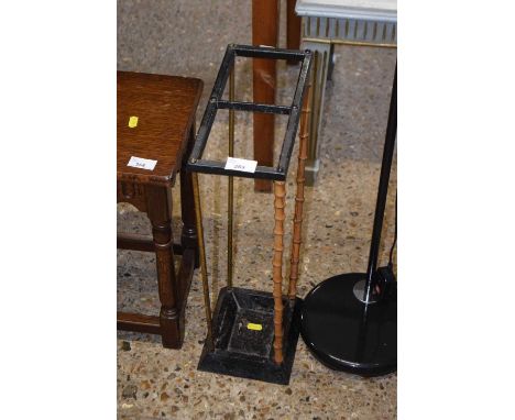 Bamboo and metal stick stand
