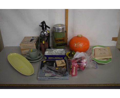 Various ceramic items, glass knife stands, ice buckets etc