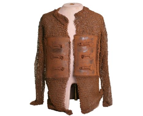 An Indian Armoured Shirt of Mail and Plate, 17th Century or Earlier, comprising 2 large rectangular front plates each with 3 