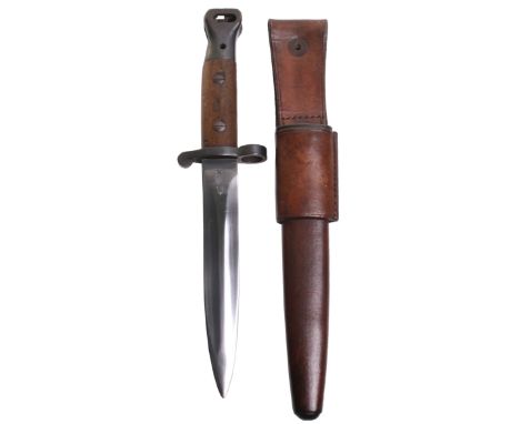 British P1888 Converted Bayonet Fighting Knife, standard model 1888 bayonet with the blade shortened and made into a stiletto