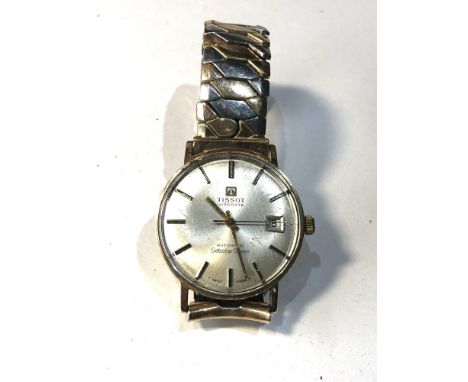 Vintage 9ct gold tissot seastar seven automatic gents watch watch is in working order but no warranty given 