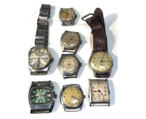 Selection of vintage gents wristwatches parts spares or repair 