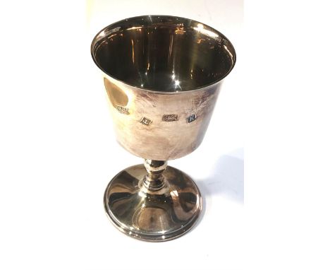 Vintage silver wine goblet measures approx 11.5cm tall dia 7.5cm weight 160g Birmingham silver hallmarks 