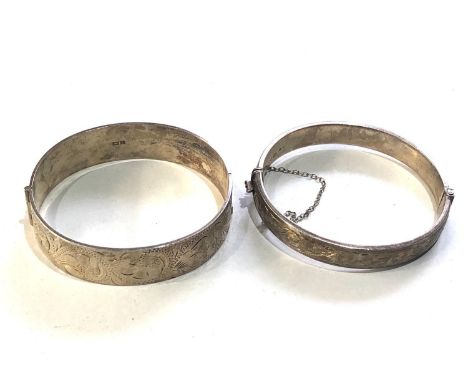 2 vintage silver  bracelets weight 50g 