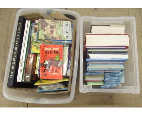 Collection of books inc. Thomas the Tank Engine,Ladybird books,etc in two boxes 
