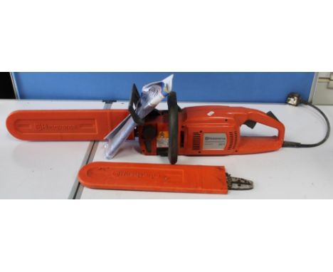 Husqvarna 321 electric chainsaw with spare blade etc 