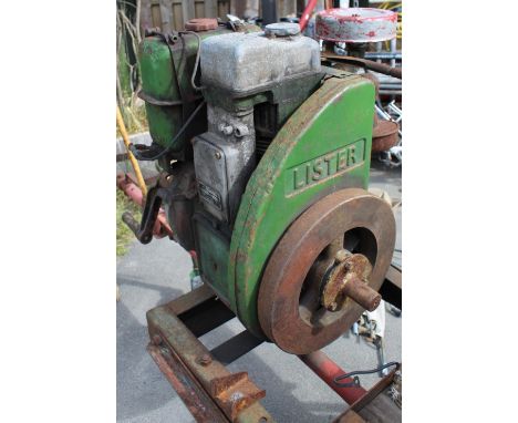 Lister stationary engine with HP 36RMP1800 with original starting handle 