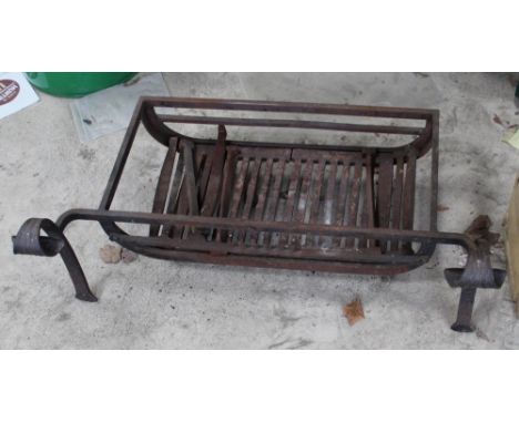 Cast iron fire grate, L86cm 