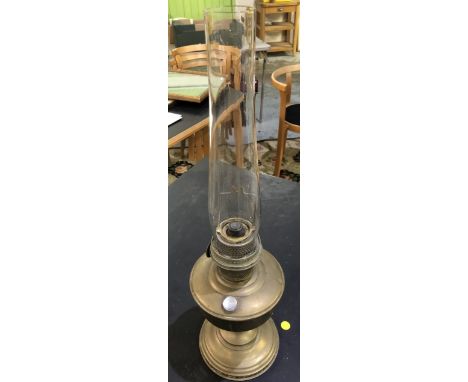 Super Aladdin painted brass paraffin lamp (no shade) 