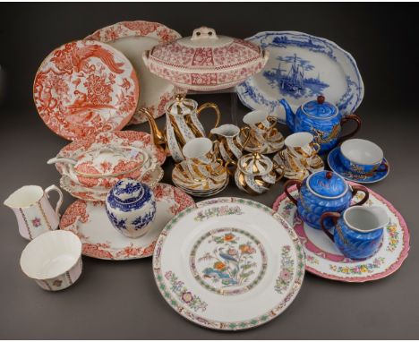 Assorted ceramics to include: two Japanese tea sets; part Lucknow pattern dinner set and further ceramics (1 box) 