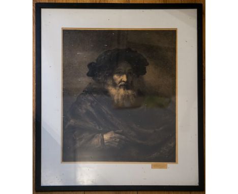 Earlty 20th Century after Ferdinand Bol, Bearded Old Man, etching, signed in pencil on the mount, framed and glazed (1) 