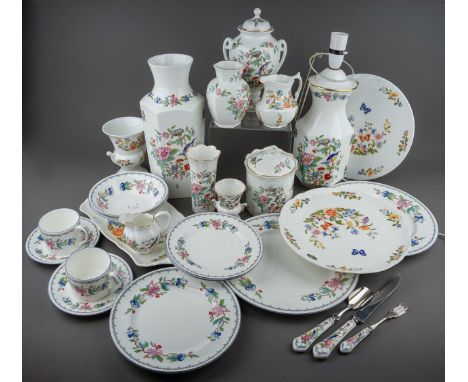 A collection of Aynsley 'Pembroke' and 'Cottage Garden' pattern table and giftware, a number are seconds, items include a cyl