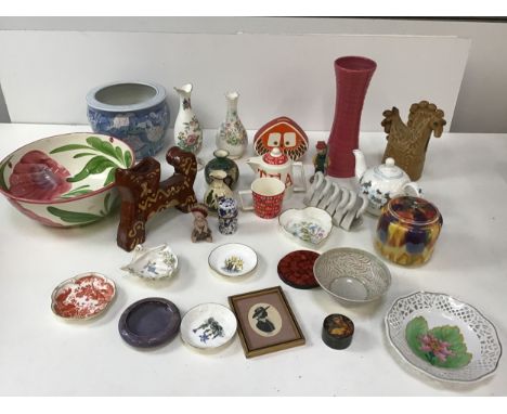 Ceramics - Fruit Bowl, Planter, Vases, Napkin Rings etc to include Carltonware, Aynsley and Crown Derby etc 