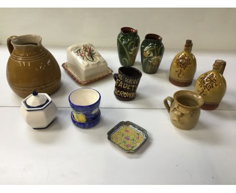 Ceramic Jug, Cheese Dish, Mugs and Vases etc 