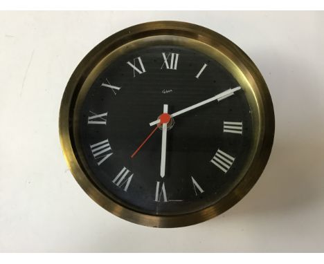 Gibson Brass Porthole Clock 