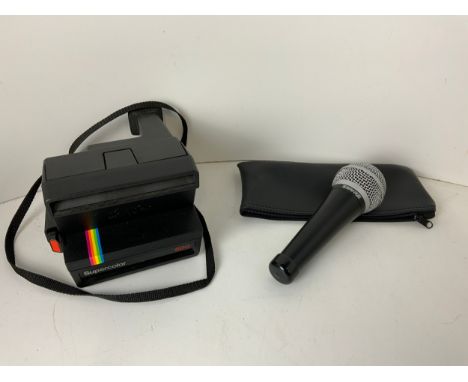 Polaroid Supercolour 600 Camera in Case and Shure PG58 Microphone in Case 