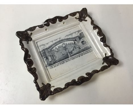 Sunderland Pottery Plaque with View of Cast Iron Bridge 
