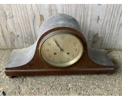 Oak Napoleon Mantel Clock 