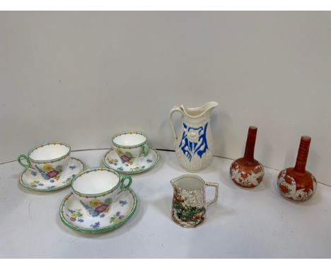 Shelley Cups and Saucers and 2x Jugs etc 