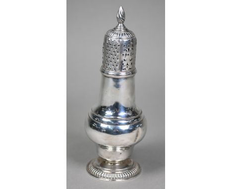 An Edwardian large silver baluster sugar caster, William Hutton &amp; Sons Ltd, London 1904, 8.9oz, 24cm high 