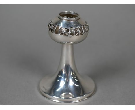 A Finnish .830 grade 'Pitsi' candlestick, designed by Pennti Sarpeneva for Turun Hopea, Turku 1973, 9.5cm high 