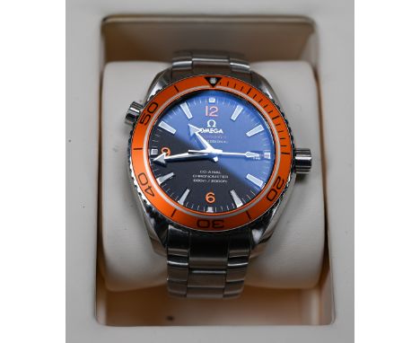 An Omega Seamaster Professional Co-Axial Chronometer, Planet Ocean orange, 600 metre, 8500 calibre movement with crystal case
