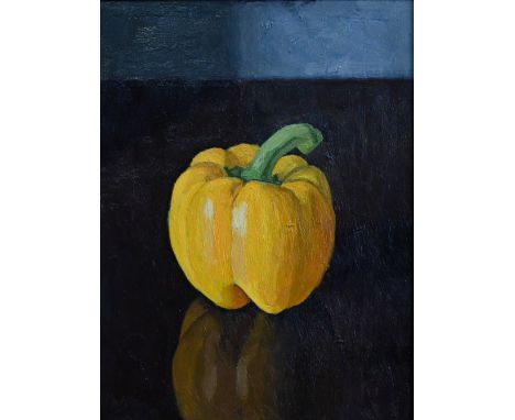 Graham Jones (b 1956) RP - 'Yellow Pepper', oil on panel, signed lower left, 23 x 17.5 cm ARR may be applicable 