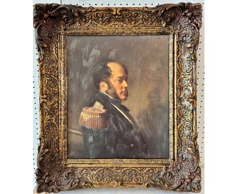 Two 20th Century Framed Prints to Include: 'Mr Bird', Quarter portrait of a 19th century Man with Military Uniform, oleograph