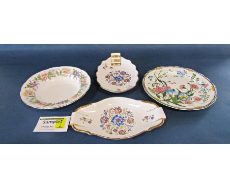 A collection of Booths Real Old Willow pattern tea wares comprising six cups, saucers and side plates and a sandwich plate, t