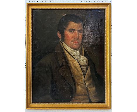 (19th Century, English School) Quarter Portrait of a Gentleman, oil on canvas, 66 x 51.5 cm, gilt framed 