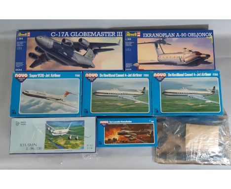 7 boxed model aircraft kits in 1:144 and 1:96 scale including kits by Novo, Revell and Baco Vaso, together with an unboxed ki