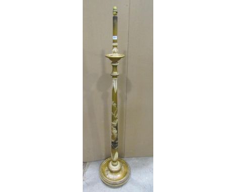 A lamp standard with chinoiserie painted finish 